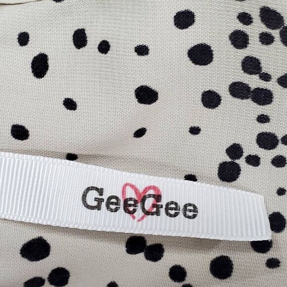 GeeGee Small white/Black Polka-dot Top - Picture 4 of 5